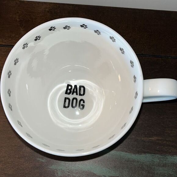 Big Black White Paw Frenchie French Bulldog Bad Dog Tea Cup Coffee Mug Shot - Picture 2 of 4